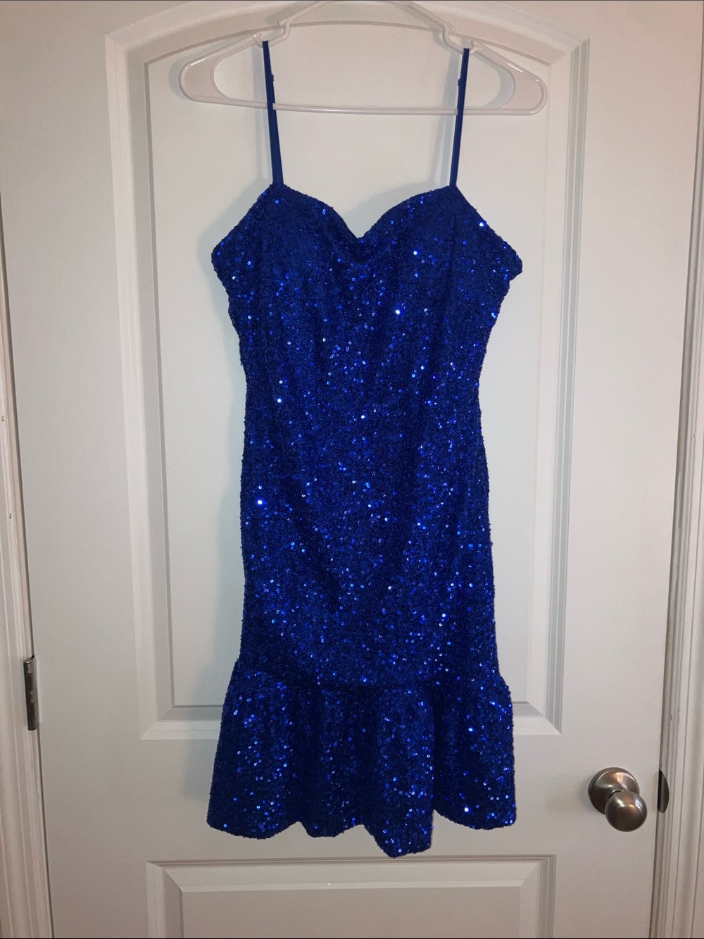 Honey and Rosie Royal Blue Sequin Mini Dress
